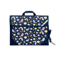 Harlequin Safety Library bag in Navy displaying carry handle, velcro opening, shoulder strap, reflector safety strip and reinforced corners
