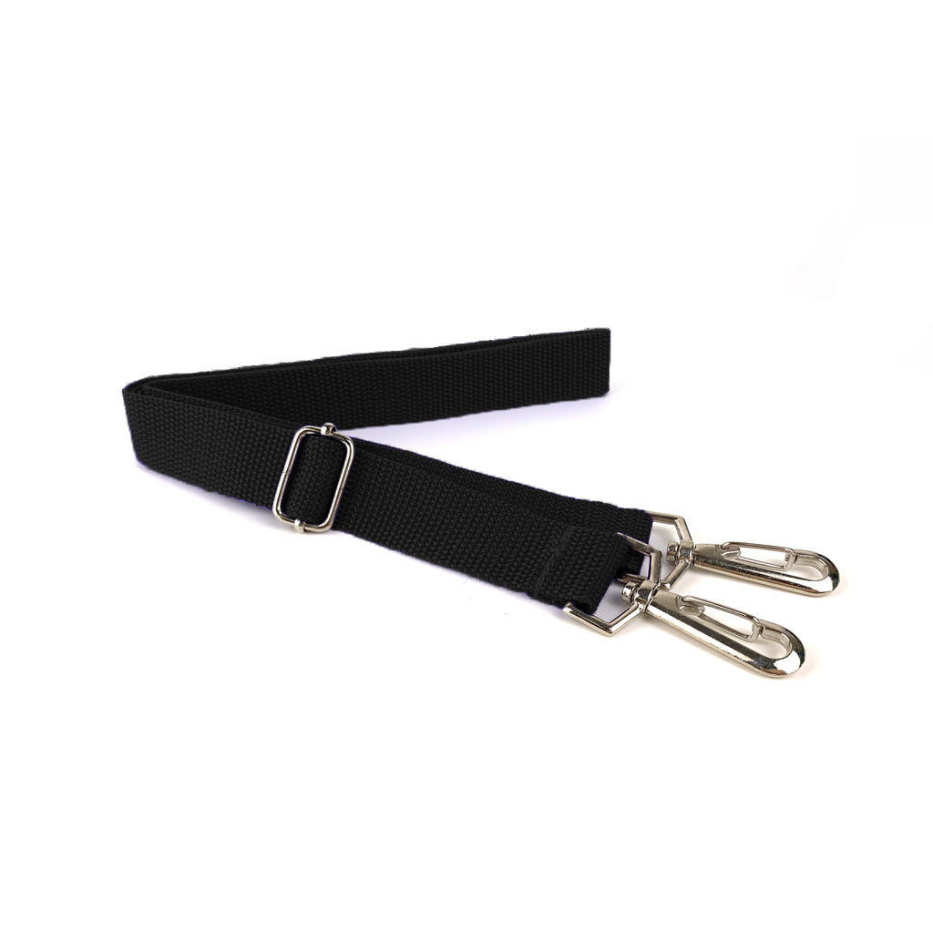 Harlequin Safety Library Bag Strap displaying Black with clips to attach to D-Ring and adjustable strap 