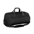 Black Harlequin sport Bag front angle displaying carry handles, top zip compartment, front lower zip compartment and shoulder strap