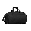  Black Harlequin sport Bag front angle displaying carry handles, top zip compartment, front lower zip compartment and shoulder strap with  Caboolture State High School logo