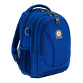  Royal Blue ergonomic backpack with spinal support, three compartments, padded laptop pocket, phone pocket, water bottle holder, and D-ringÑdesigned for comfort and style and St Bernard State School logo