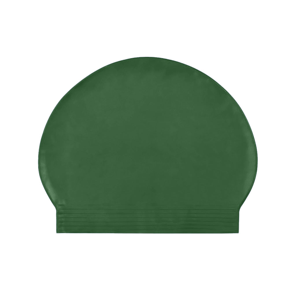 Harlequin swim latex rubber swimming cap green