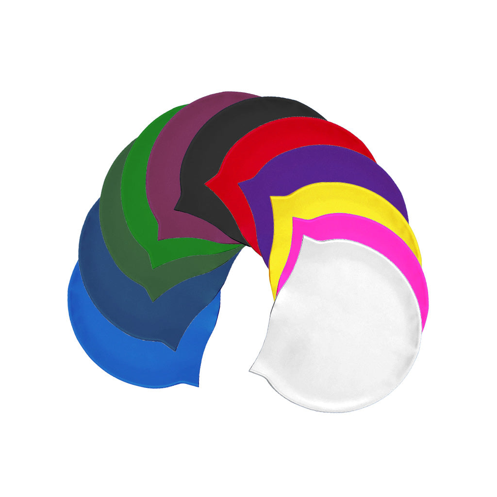 Harlequin swim silicone swimming caps in Multi colour