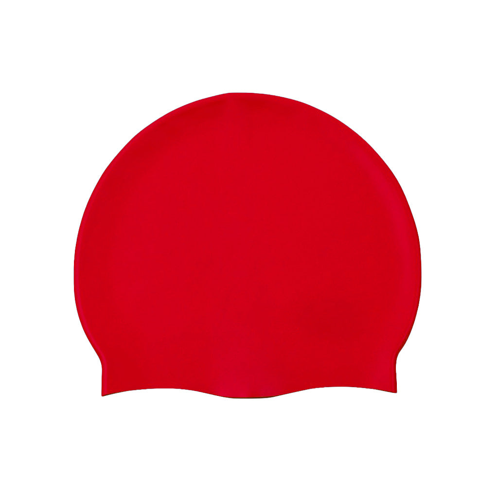 Harlequin swim silicone swimming cap Red