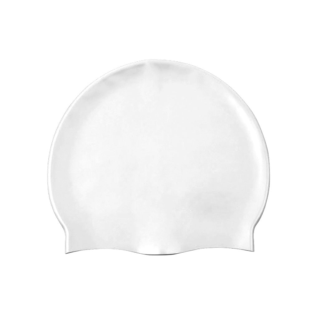 Harlequin swim silicone swimming cap White