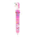 Pink Unicorn multi colour pen with rainbow coloured inks