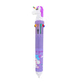 Purple Unicorn multi colour pen with rainbow coloured inks