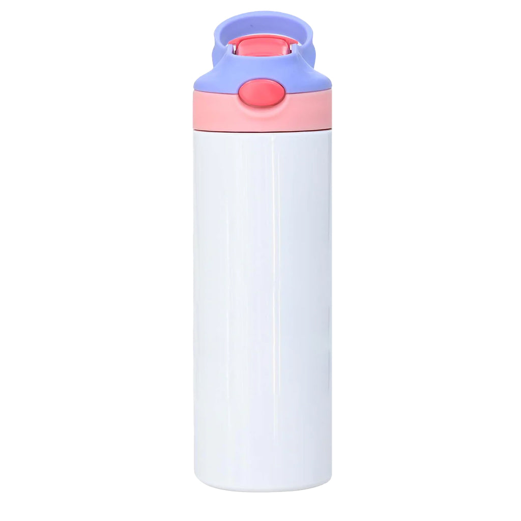 Sublimation Drink Bottle With Flip Top Lid Lilac/Pink - 350ml