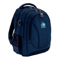 Navy ergonomic backpack with spinal support, three compartments, padded laptop pocket, phone pocket, water bottle holder, and D-ringÑdesigned for comfort and style and West End State School logo