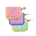 Winkipop Wallet front angle view showing winkipop design and flower  shaped zipper puller 
