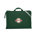  Bottle Green Q Book Bag, with single zip opening, handle and reflective strips and Worongary State School logo