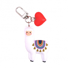 Love Heart Llama keyring