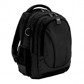 Front view of a Black Harlequin Anatomic Tuff-pack backpack
