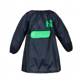 Navy Harlequin Art Smock with green pocket and hi logo
