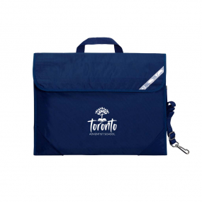 Toronto Adventist School - Front Window Library Bag in Navy with white logo