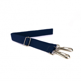 Harlequin Safety Library Bag Strap displaying Navy with clips to attach to D-Ring and adjustable strap 